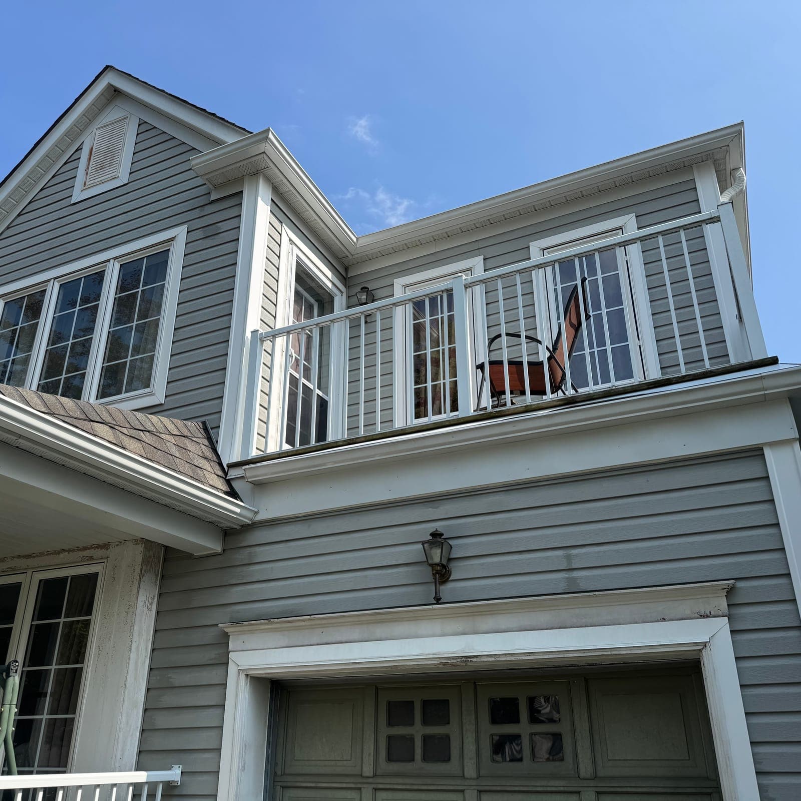 After — Garage & trim, soft washed